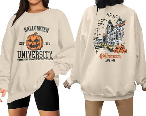 Halloween Sweatshirts for Women Halloweentown University T Shirt Funny Party Spooky Academy Pullover Sweatshirt Halloween University, Halloween Fits, Halloweentown University, University Crewneck, University Tshirt, Sweatshirts For Women, University Sweatshirts, Halloween Sweater, Party Funny