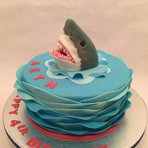 Shark Cake Boys Birthday Cakes Water Nai Nais cake creations Sharks Cake Boys Birthday, Boys Birthday Cakes, Shark Cake, Childrens Birthday Cakes, Boy Birthday Cake, Boys Birthday, Cakes For Boys, Cake Creations, Kids Cake