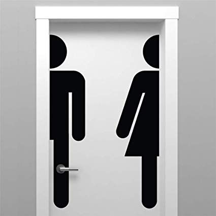 Bathroom Men, Unisex Bathroom Sign, Unisex Toilets, Toilet Signage, Toilet Door Sign, Bathroom Stickers, Toilet Door, Creative Bathroom, Restroom Sign