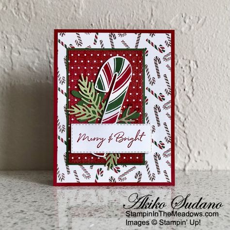 Candy Cane Dies Stampin Up Cards, Stampin Up Candy Cane Christmas, Stampin Up Sweet Candy Canes, Christmas Cards Stampin Up Ideas, Sweet Candy Canes, Candy Cane Cards, Chrismas Cards, Card Writing, Xmas Candy