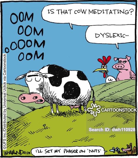 Dyslexia cartoons, Dyslexia cartoon, funny, Dyslexia picture, Dyslexia pictures, Dyslexia image, Dyslexia images, Dyslexia illustration, Dyslexia illustrations Farm Humor, Cows Funny, Yoga Tips, Comic Panels, Funny Signs, Funny Cartoons, Bones Funny, Funny Comics, Christmas Humor