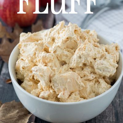 Caramel Apple Fluff Apple Fluff Salad, Caramel Apple Fluff, Dessert Recipes With Apples, Party Pasta Salad, Cream Cheese Jello, Dessert Fluff, Cream Fruit Salad, Fruit Fluff, Party Pasta