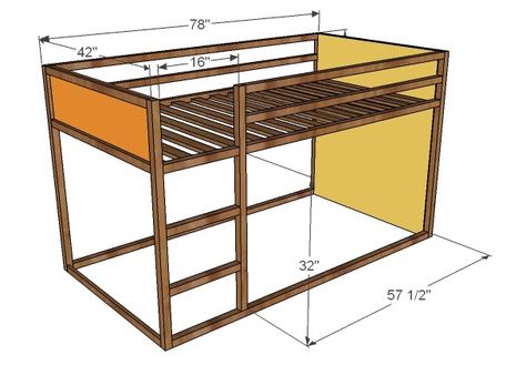 How to Build a Fort Bed Fort Bed, Loft Beds For Teens, Bed Fort, Free Furniture Plans, Loft Bed Plans, Ikea Kura Bed, Kura Bed, Ikea Kura, Loft Bunk Beds