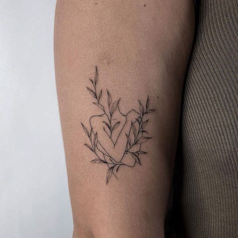 Pretty Elegant Tattoos, Feminity Tattoo Symbol, Still Growing Tattoo, Self Love Line Art, Tulip Tattoo, Tattoo Time, Self Love Tattoo, Elbow Tattoos, Love Tattoo