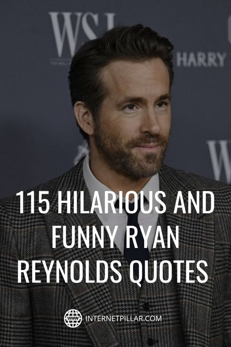 115 Hilarious and Funny Ryan Reynolds Quotes to Make You Laugh - #quotes #bestquotes #dailyquotes #sayings #captions #famousquotes #deepquotes #powerfulquotes #lifequotes #inspiration #motivation #internetpillar Ryan Reynolds Quotes Funny, Ryan Reynolds Quotes, Funny Ryan Reynolds, Funny Celebrity Quotes, Funny Quptes, Ryan Reynolds Family, Famous Funny Quotes, Celebrity Quotes Funny, Ryan Reynolds Funny