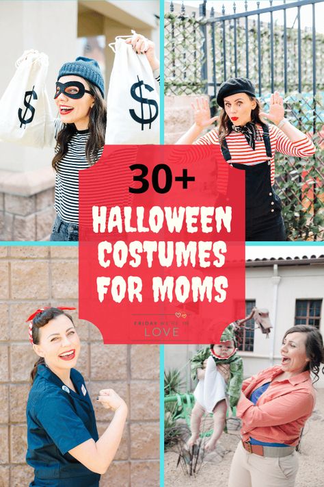 Easy Mom Halloween Costume Ideas - Friday We're in Love Mum Halloween Costume Ideas, Mum Halloween Costume, Cute Mom Halloween Costumes, Mom Costumes Diy, Cool Mom Costumes, Easy Mom Costumes For Halloween, Diy Mom Costumes Halloween, Easy Diy Mom Halloween Costumes, Diy Halloween Costumes For Women Easy