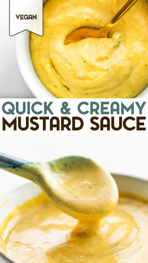 Made with simple ingredients and free from refined sugars and additives, this mustard sauce recipe is sweet, spicy, and super versatile to fit all your needs. Whip it up in minutes, and keep it on hand for fish, chicken, veggies, and more! Vegan Option. Chipotle Honey Mustard Sauce, Dijon Mustard Dipping Sauce, Vegan Mustard Sauce, Dijon Mustard Sauce For Chicken, Mustard Sauce For Steak, Spicy Mustard Dipping Sauce, Hot Mustard Recipe, Mustard Sauce For Pork, Sweet Mustard Sauce