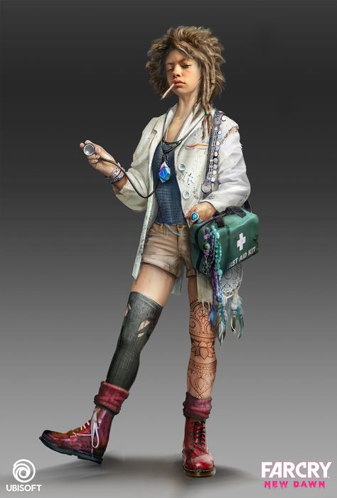 Dnd Zombie, Farcry New Dawn, Cyberpunk Character Art, Far Cry New Dawn, Steampunk Illustration, Fallout Concept Art, Arte Nerd, Cyberpunk Clothes, Far Cry 5