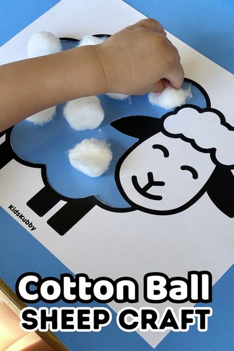 Contact paper is the world's best craft supply! Using this amazing mess free technique, you can make fluffy adorable sheep out of contact paper and cotton balls. Such a fun craft idea for kids. Making Sheep With Cotton Balls, Sheep Crafts For Preschoolers, Lamb Crafts For Toddlers, Sheep Preschool Activities, Sheep Activities For Preschool, Baa Baa Black Sheep Crafts, Sheep Crafts For Kids, Cotton Ball Sheep, Halloween Mummy Dogs