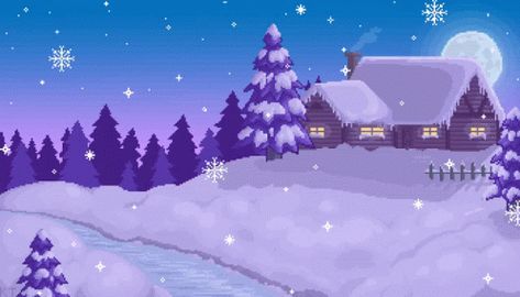 Pixel Kawaii, Pixel Gif, Snow Gif, Gif Background, Pixel Art Background, Pixel Animation, Animated Banners, Arte 8 Bits, 8bit Art