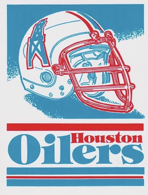 Vintage NFL Houston Oilers poster Vintage Nfl Aesthetic, Paper Football, Nfl Poster, Old Football, Football Watch Party, Nfl Art, Iron Mike, Texans Football, Houston Oilers