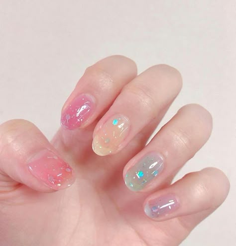 Hello Nails, Asian Nails, Her Nails, Pretty Gel Nails, Really Cute Nails, Cute Gel Nails, Soft Nails, Kawaii Nails, Funky Nails