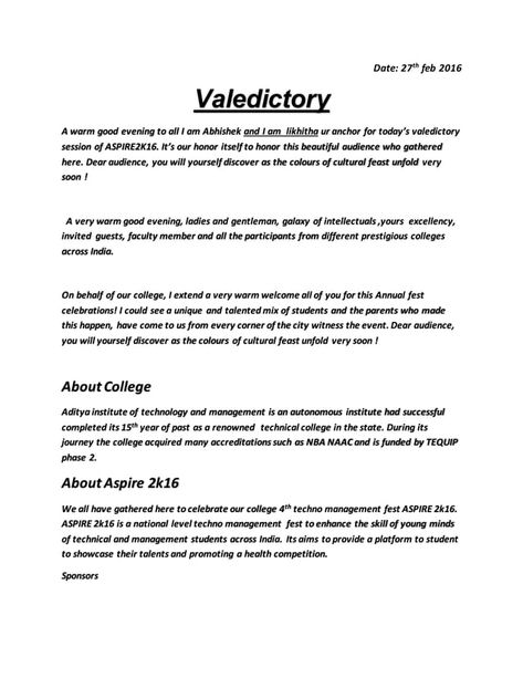 Valedictory event | PDF Valedictory Speech, Valedictorian Speech, Speech Examples, Lady And Gentlemen, Free Resume, Sample Resume, Self Improvement, For Free