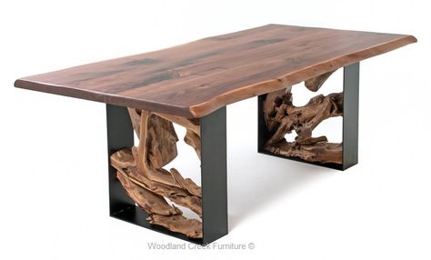 Cherry Table, Wood Slab Table, Wood Table Design, Dining Table Rustic, Live Edge Furniture, Slab Table, Live Edge Dining Table, Natural Tree, Log Furniture