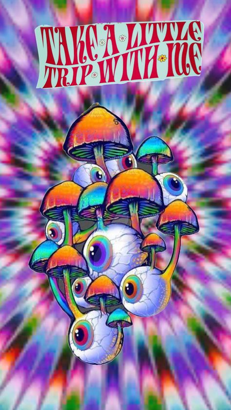 #psychedellic #mushrooms Shrooms Aesthetic, Shroom Trip, Trippy Pics, Mushroom Trip, Coffin Decor, Mushroom Pictures, Carnival Posters, Mushroom Drawing, Psychadelic Art