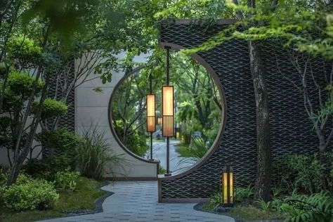 Moderne Have, Garden Arbor, Garden Entrance, Chinese Garden, Terrace Garden, Zen Garden, Shade Garden, Outdoor Design, Modern Garden