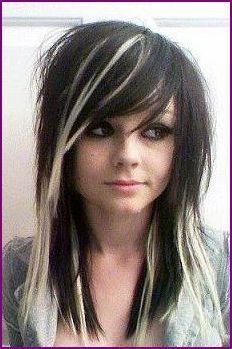 Highlight possibilities Blonde Scene Hair, Corte Shag, Scene Haircuts, Teenage Girl Hairstyles, Black To Blonde Hair, Skunk Hair, Emo Scene Hair, Blonde Streaks, Light Blonde Hair