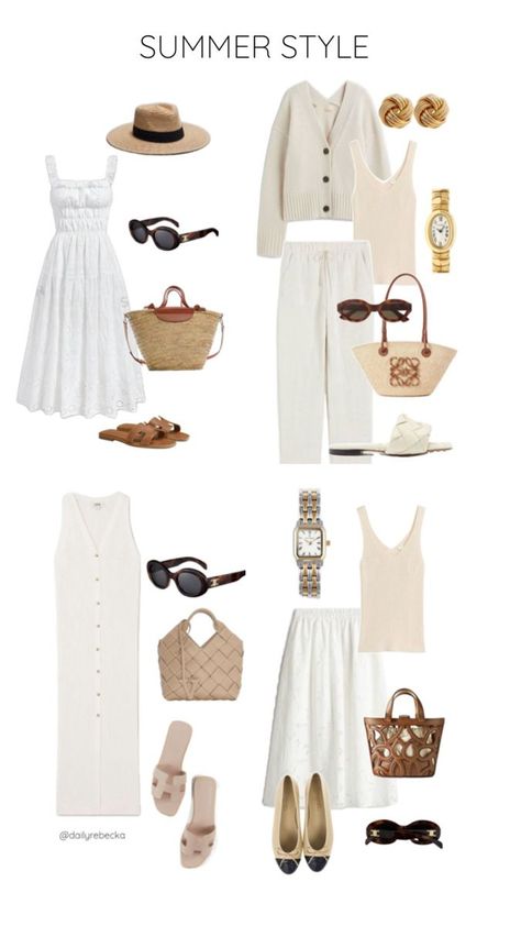 Summer style work attire inspo capsule Everyday Spring Outfits, Beach Capsule, Autumn Capsule Wardrobe, Capsule Wardrobe Women, Spring Summer Capsule Wardrobe, Hot Summer Outfits, Elegant Style Women, Classic Style Outfits, Summer Capsule