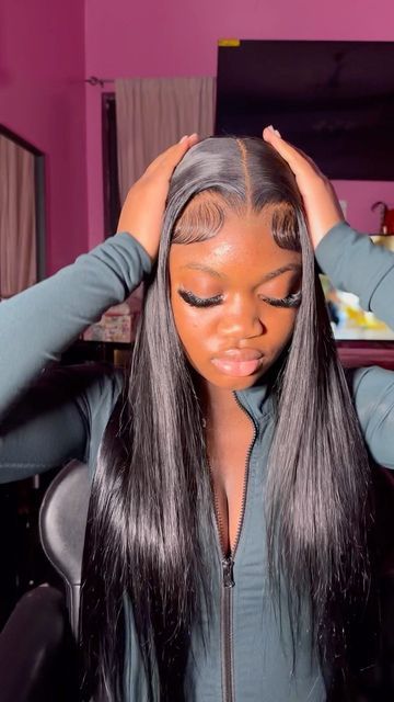 Bust Down Middle Part Frontal, Bustdown Middle Part Wig, Bus Down Middle Part Wig, Black Middle Part Buss Down, Buss Down Middle Part Wig, Middle Part Buss Down Straight, Widows Peak Wig, Middle Part Buss Down, Bust Down Middle Part