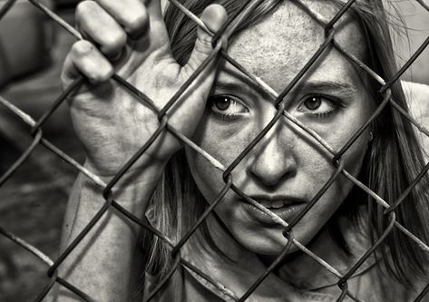 Apocalypse Tattoo, Urban Photography Portrait, Picture Writing Prompts, Narcissistic Parent, Relationship Struggles, Chain Link Fence, Face Reference, Picket Fence, Portrait Girl