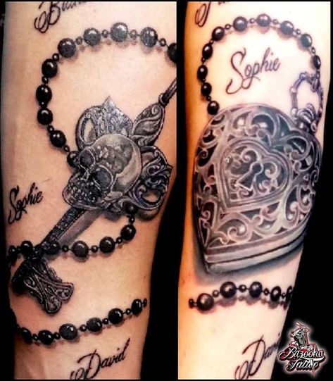 Partner Tattoo, Skull Couple Tattoo, Hand Tattoo Images, Marriage Tattoos, Him And Her Tattoos, Couple Tattoos Love, Partner Tattoos, Best Couple Tattoos, Tattoo Diy