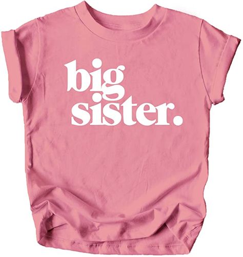 Sibling Reveal, Baby Girl Fashion Summer, Baby Fashion Newborn, Sibling Outfits, Toddler Girl Outfit, Big Sister Shirt, Toddler Girl Style, Fashionable Baby Clothes, Girls Outfits