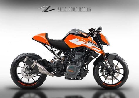 The New KTM 250 Duke Already Hits The Virtual Chop Shop - Modified Motorcycle Latest Stories and News Ktm Cafe Racer, 250 Duke, Cafe Racer Kits, Duke 250, Modified Motorcycle, New Ktm, Bike Graphics, Ktm Duke 200, Duke 200