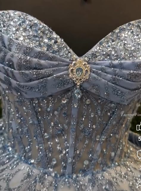 Blue Grey Quinceanera Dresses, Silver Quince Dresses, Grey Quinceanera Dresses, Quinceanera Winter Wonderland, Quinceanera Dama Dresses, Blue Quince Dress, Cinderella Quince, Baby Blue Quinceanera, Cinderella Quinceanera Themes