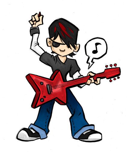 Rockin' Kid Rockstar Cartoon, Rockstar Character, Rockstar Drawing, Kid Cartoon, Image Rock, Stars Classroom, Male Cartoon Characters, Photoshop Images, Billie Joe Armstrong