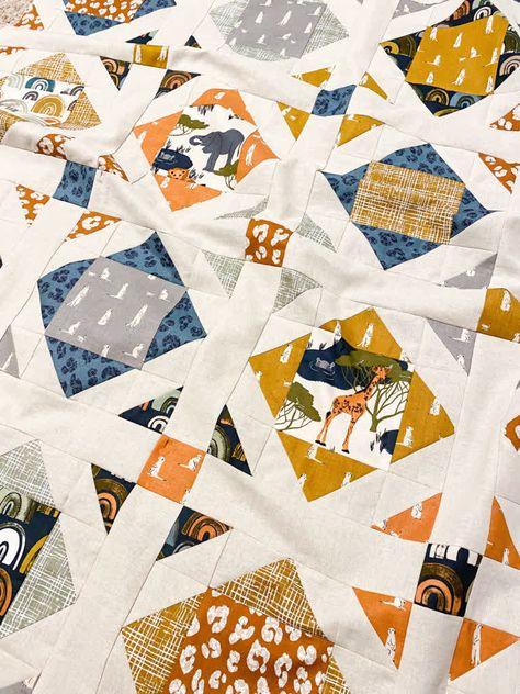 Hark Quilts is sharing the cutest Safari Baby Quilt with The Waterhole collection by Gabrielle Neil Designs! Check out this collection and the quilt on the blog. Safari Baby Quilt, Quilting Math, Colorful Animal Print, Baby Quilt Pattern, Fabric Trimmings, Quilt Care, Animal Print Fabric, Patriotic Quilts, Animal Quilts