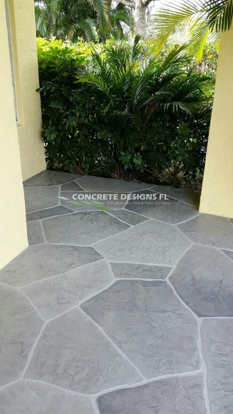 Concrete Stamped Patios Concrete Stamped Patios, Outdoor Concrete Floors, Stamped Concrete Designs, Concrete Pavers Walkway, Pool Decking Concrete, Decorative Concrete Patio, Stamped Concrete Patio Designs, Stone Patio Designs, Stamped Concrete Driveway