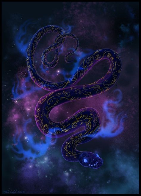 Mehen- Egyptian myth: a giant snake that protects Ra in Duat against Apophis. Cosmic Snake, Giant Snake, Pretty Snakes, Snake Art, 다크 판타지, Dragon Pictures, Mythology Art, For My Friend, Scary Art