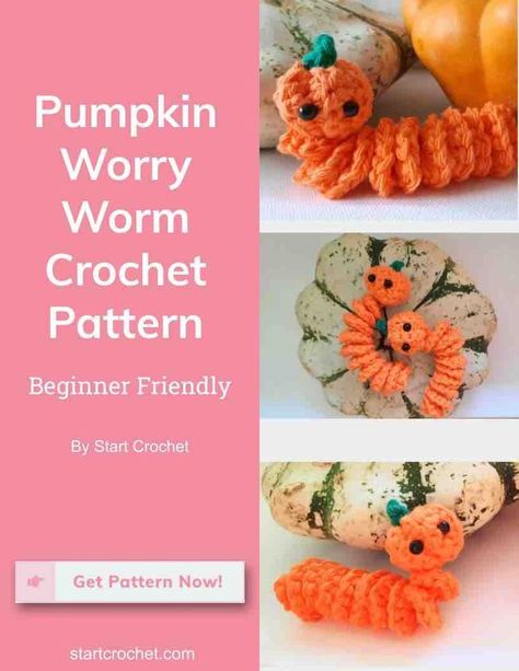 How about making some Pumpkin Worry Worms to give to kids instead of candy for trick-or-treats?
You could also make these cute pumpkin worry worms to give away as Random Acts of Crochet Kindness. 

You'll find the worry worm poems & tags in this post as well.
#crochetpumpkin #crochepumpkinhalloween #crochethalloween #crochethalloweenpatterns #halloweencrochetpattern #crochetpatternsfree #freecrochetpattern #worryworms #crochetworryworms #randomactsofcrochetkindness #worrywormcrochet #fallcrochet Crochet Glow Worm Free Pattern, Worm Crochet Pattern Free, Crochet Inch Worm Free Pattern, Crocheted Worm Pattern, Worm Amigurumi, Worry Worm Crochet Pattern, Worm Crochet Pattern, Crochet Kindness, Start Crochet