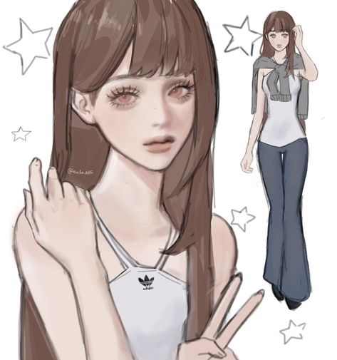 Different Drawing Styles, Hair 2024, Art Corner, Pretty Drawings, Digital Art Anime, Ethereal Art, Cute Art Styles, Sketchbook Art Inspiration, Digital Art Tutorial