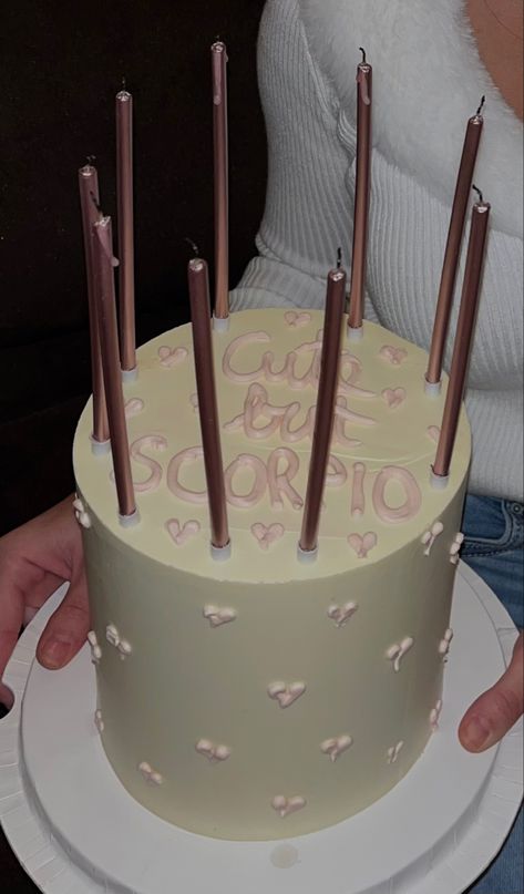 Cute But Scorpio Cake, Cute But Scorpio, Scorpio Cake, Aesthetic Scorpio, Cakes Aesthetic, Red Nails, Face Cream, New Life, Birthday Cake