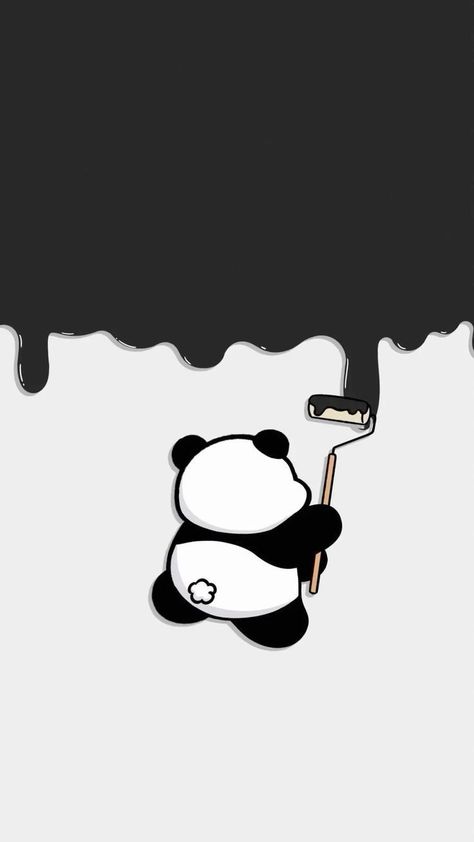 Cute Panda Wallpaper For Phone, Doodle Wallpaper Aesthetic, Panda Cute Wallpapers, Panda Cute Aesthetic, Panda Aesthetic Wallpaper, Walpaper Panda, Kawaii Bear Wallpaper, Panda Animation, Panda Doodle