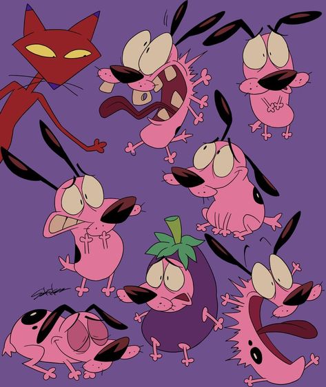 Acab Tattoo, Courage The Cowardly Dog, Cowardly Dog, 80s Cartoons, November 3, Old Cartoons, Cartoon Art Styles, Art Reference Photos, Cartoon Network