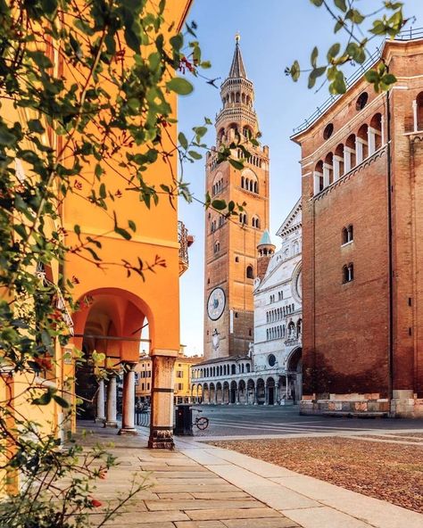 Cremona Cathedral Piazza - Lombardy, Italy Cremona Italy, Lombardy Italy, Italy Photo, Travel List, Ferry Building San Francisco, Vision Board, Italy, Architecture, Building