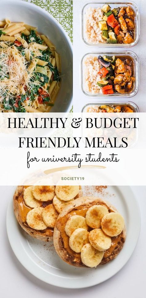 Healthy And Budget Friendly Meals For University Students - Society19 Meals For University Students, Budget Friendly Meals, Healthy College, Healthy Budget, Plats Healthy, Student Recipes, Cheap Healthy, College Meals, Healthy Recipes On A Budget