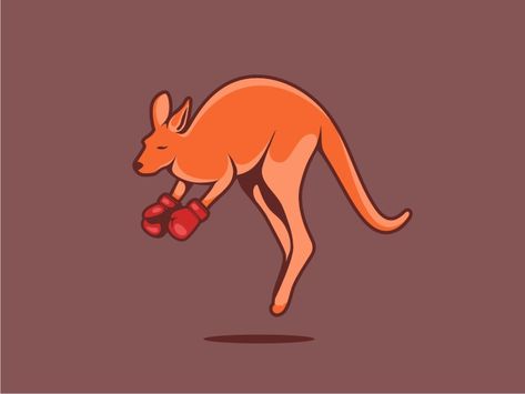 Boxing Kangaroo, Boxing Tattoos, Australia Tattoo, Muay Thai, Graphic Design Logo, Box Design, Design Logo, Pluto The Dog, Boxing