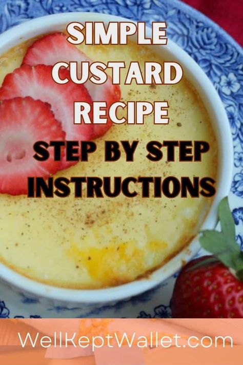 Simple Custard Recipe Simple Custard Recipe, Microwave Custard Recipe, Custard Recipe Easy, How To Make Custard, Easy Custard, Custard Recipe, Homemade Custard, Bavarian Cream, Custard Pudding