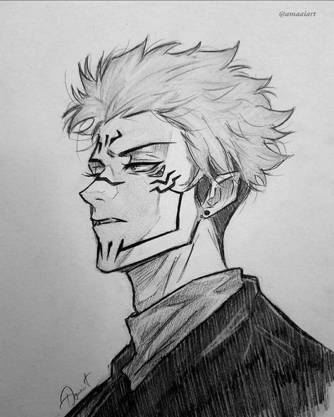 Artists Shared Their Work Online Proving They Worked Hard On Improving Their Skills Sukuna Jujutsu, A Drawing, Jujutsu Kaisen, Drawing Ideas, Anime Character, Jujutsu, Sketch, Hair, Anime