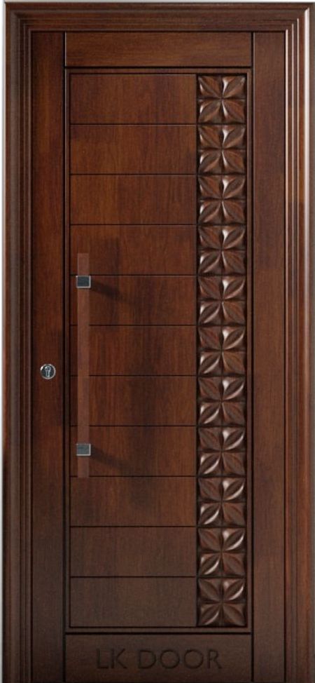 Teak Wood Door Design, Single Main Door Designs, Main Door Design Photos, New Door Design, Teak Doors, Pooja Door Design, House Front Door Design, House Main Door Design, Single Door Design