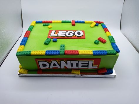 Lego Sheet Cake, Lego Pasta, Lego Themed Cake, Lego Theme, Sheet Cake Designs, Lego Cake, Christmas Idea, Lego Birthday, Theme Cake