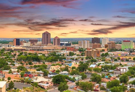 Situated in the north-central portion of the US state of New Mexico, Albuquerque is the county seat of Bernalillo County. Nicknamed "The Duke City," the name is in honor of the 10th Duke of Alburquerque, who also served as the Viceroy of New Spain. Being New Mexico’s largest and most populous city, Albuquerque is a hub for fine arts, historical landmarks, technology, and media companies. This vibrant city is well-known for hosting many fairs and festivals, as well as for its diverse restauran... Albuquerque Restaurants, Museum Hotel, Twilight Photos, Albuquerque News, Fountain Feature, Albuquerque New Mexico, New Mexican, San Francisco Skyline, New Mexico