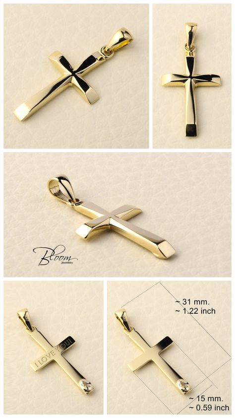 Mens Cross Necklace, Orthodox Cross, Personalized Cross, Horn Necklace, Gold Chains For Men, Mens Jewelry Necklace, Gold Cross Necklace, Gold Cross Pendant, Diamond Cross Pendants