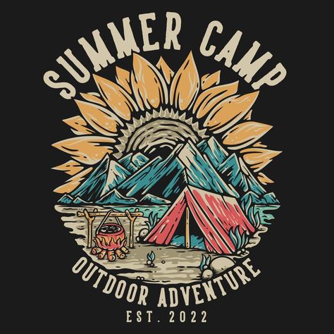 Adventure Graphic Design, Camp T Shirt, Hipster Illustration, Camp Shirt Designs, Vector Graphics Illustrations, Travel Tshirt, Adventure Design, Camping Style, Shirt Illustration