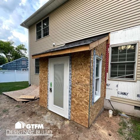 Paramus Job Update! Check out the progress on the rear basement entrance at our Paramus jobsite! We can't wait to show you the finished results! Shoutout to the GTFM Production Team for the amazing work, as always! #Paramus #JobUpdate #RearEntrance #Basement #Progress #GTFM #ProductionTeam #Quality #Professional #NJRenovation Enclosed Basement Entrance, Covered Basement Entrance, Basement Entrance Interior, Walk Out Basement Landscaping, Cellar Conversion, Drop Ceiling Basement, Bilco Doors, Basement Steps, Basement Entrance