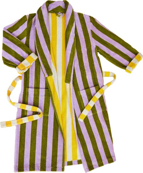 Dusen Dusen Stripe Terry Bathrobe | Nordstrom Terry Cloth Robe, Womens Bathrobes, Dusen Dusen, Barbie Dreamhouse, Terry Robe, Fashion Vibes, Male Fashion, White Interior, Waist Belt