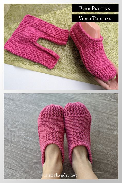 Knitted slippers pattern